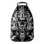 Black And White Damask Pattern Print Car Seat Organizers