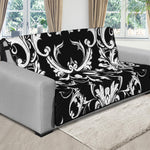 Black And White Damask Pattern Print Futon Protector