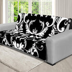 Black And White Damask Pattern Print Futon Protector