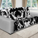 Black And White Damask Pattern Print Futon Protector