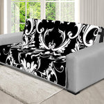 Black And White Damask Pattern Print Futon Protector