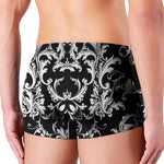 Black And White Damask Pattern Print Men's Boxer Briefs