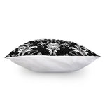 Black And White Damask Pattern Print Pillow Cover