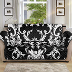 Black And White Damask Pattern Print Sofa Protector