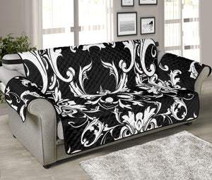 Black And White Damask Pattern Print Sofa Protector