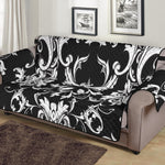 Black And White Damask Pattern Print Sofa Protector