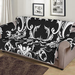 Black And White Damask Pattern Print Sofa Protector