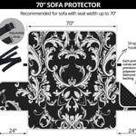 Black And White Damask Pattern Print Sofa Protector