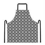 Black And White Dartboard Pattern Print Apron