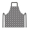 Black And White Dartboard Pattern Print Apron