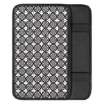 Black And White Dartboard Pattern Print Car Center Console Cover