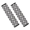 Black And White Dartboard Pattern Print Car Seat Belt Covers