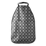 Black And White Dartboard Pattern Print Car Seat Organizers