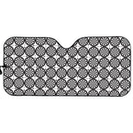 Black And White Dartboard Pattern Print Car Sun Shade