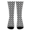 Black And White Dartboard Pattern Print Crew Socks