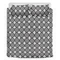 Black And White Dartboard Pattern Print Duvet Cover Bedding Set
