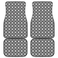 Black And White Dartboard Pattern Print Front and Back Car Floor Mats