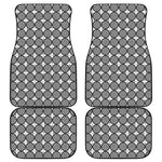 Black And White Dartboard Pattern Print Front and Back Car Floor Mats