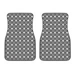 Black And White Dartboard Pattern Print Front Car Floor Mats