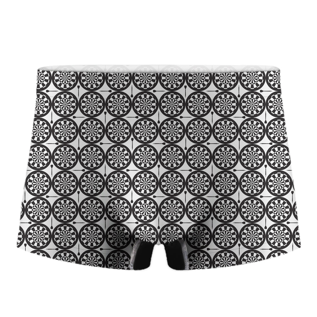 Black And White Dartboard Pattern Print Men's Boxer Briefs
