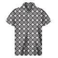 Black And White Dartboard Pattern Print Men's Short Sleeve Shirt