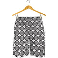 Black And White Dartboard Pattern Print Men's Shorts