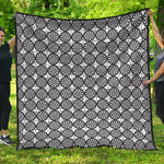 Black And White Dartboard Pattern Print Quilt
