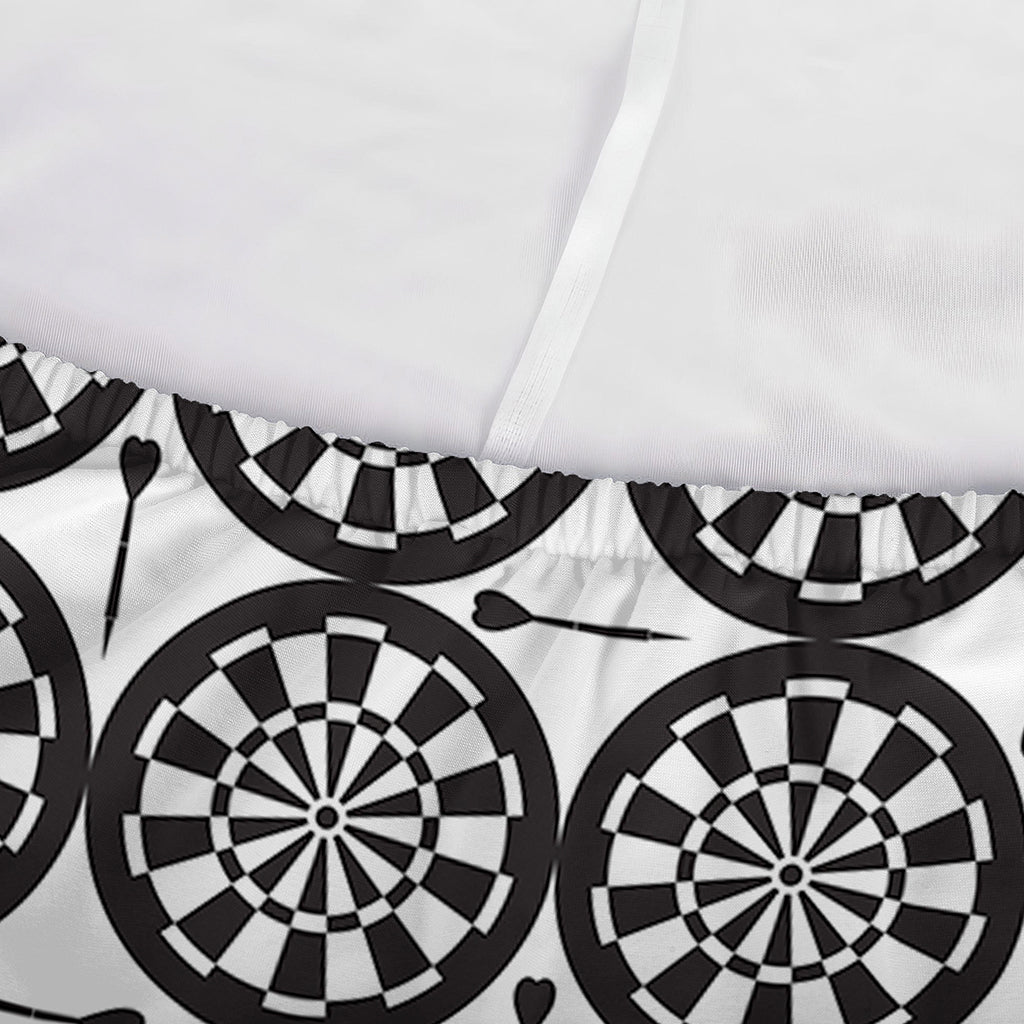 Black And White Dartboard Pattern Print Sofa Cover