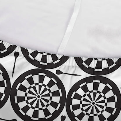 Black And White Dartboard Pattern Print Sofa Cover