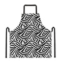 Black And White Dazzle Pattern Print Apron