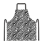 Black And White Dazzle Pattern Print Apron