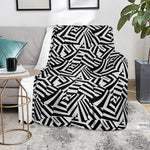 Black And White Dazzle Pattern Print Blanket
