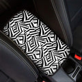 Black And White Dazzle Pattern Print Car Center Console Cover