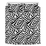 Black And White Dazzle Pattern Print Duvet Cover Bedding Set