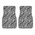 Black And White Dazzle Pattern Print Front Car Floor Mats