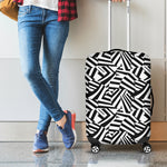 Black And White Dazzle Pattern Print Luggage Cover