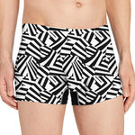 Black And White Dazzle Pattern Print Men's Boxer Briefs