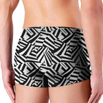 Black And White Dazzle Pattern Print Men's Boxer Briefs