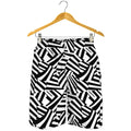 Black And White Dazzle Pattern Print Men's Shorts
