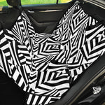 Black And White Dazzle Pattern Print Pet Car Back Seat Cover