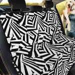 Black And White Dazzle Pattern Print Pet Car Back Seat Cover