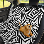 Black And White Dazzle Pattern Print Pet Car Back Seat Cover
