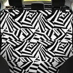 Black And White Dazzle Pattern Print Pet Car Back Seat Cover