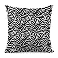 Black And White Dazzle Pattern Print Pillow Cover