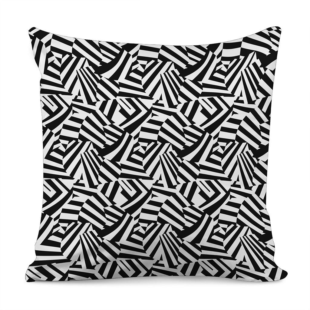 Black And White Dazzle Pattern Print Pillow Cover
