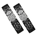 Black And White Demon Wicca Print Car Seat Belt Covers