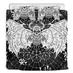 Black And White Demon Wicca Print Duvet Cover Bedding Set