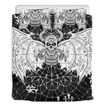 Black And White Demon Wicca Print Duvet Cover Bedding Set