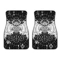 Black And White Demon Wicca Print Front Car Floor Mats