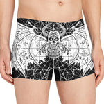 Black And White Demon Wicca Print Men's Boxer Briefs